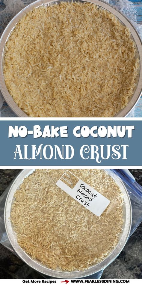 This gluten free coconut almond pie crust is a delectable blend of toasted coconut flakes and finely ground almonds. The flavors combine beautifully to form the perfect crust to make a variety of tasty pies. If you need a pie crust made with almond flour, this is a great no-bake pie or tart crust to make. Martha Stewart Pie Crust, Almond Pie Crust, Gluten Free Tart Crust, Coconut Pie Crust, Better Batter Gluten Free, Almond Flour Pie Crust, Crust Recipe Easy, Gluten Free Pies, Berry Pie Recipe