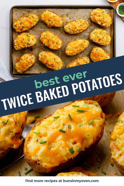 Bake Potatoes In Oven, Twice Baked Potatoes Easy, Baked Potatoes In The Oven, Easy Twice Baked Potatoes, Twice Baked Potatoes Recipe, Best Twice Baked Potatoes, Twice Baked Potato, Birthday 2023, Potatoes Recipes