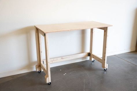 How To Build A Folding Workbench - Addicted 2 DIY Workshop Workbench, Patio Chairs Makeover, Folding Work Table, Queen Size Storage Bed, Cedar Bench, Folding Workbench, Clean Patio, Bar Height Chairs, Mobile Workbench