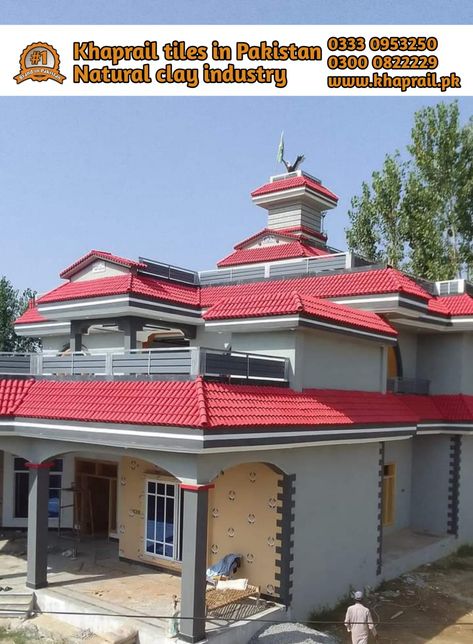 Khaprail tiles, clay roof tiles, clay tiles, murlee Khaprail, pak clay tiles, Spanish tiles, terracotta tiles, barrel design clay tiles, roof tiles, red color roof, jaali tiles, 8×8 tile, 6×12 Khaprail tiles, 9"inch khaprail tiles, 11"inch khaprail tiles, wall face gutka, floor clay tiles, pak clay, pak clay tiles, white khaprail, red color roof, bans design clay tiles, matti ki khaprail tiles, natural clay tiles, natural Khaprail tiles, natural clay industry, special Quality Khaprail. Khaprail Design House, Khaprail Roof Design, Tiles Terracotta, Terracotta Roof Tiles, Modern Gazebo, Jaali Design, Clay Roof Tiles, Clay Roofs, Wall Tv Unit Design