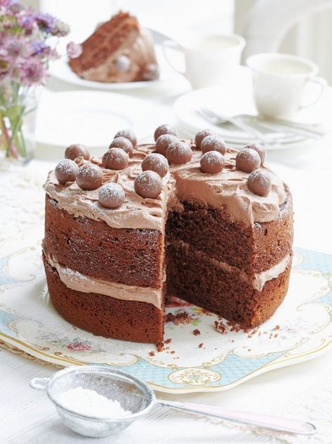 Malted Milk Cake, Mary Berry Chocolate Cake, Mary Berry Recipes Baking, Mary Berry Cakes, Malteser Cake, Mary Berry Recipe, Fruity Cake, Summer Baking, Christmas Cookie Exchange