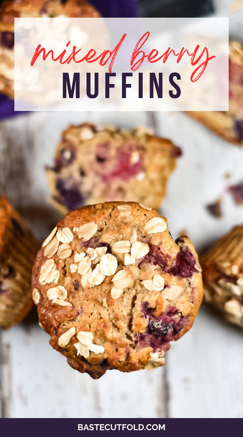 Oatmeal Berry Muffins, Mixed Berry Oatmeal Muffins, Mixed Berry Oatmeal, Muffins With Oatmeal, Mixed Berry Muffins, Cornmeal Muffins, Berry Oatmeal, Fruit Muffins, Cream Cheese Pastry