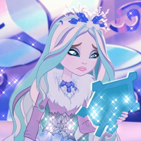 𝒸𝓇𝓎𝓈𝓉𝒶𝓁 𝓌𝒾𝓃𝓉ℯ𝓇❄️crystal winter | crystal winter icon | crystal winter aesthetic | crystal winter eah | crystal winter ever after high Crystal Winter Icon, Crystal Winter Aesthetic, Crystal Winter Ever After High, Crystal Winter, Crystal Ponies, Lizzie Hearts, Blue Cartoon, Winter Icon, Snow Girl