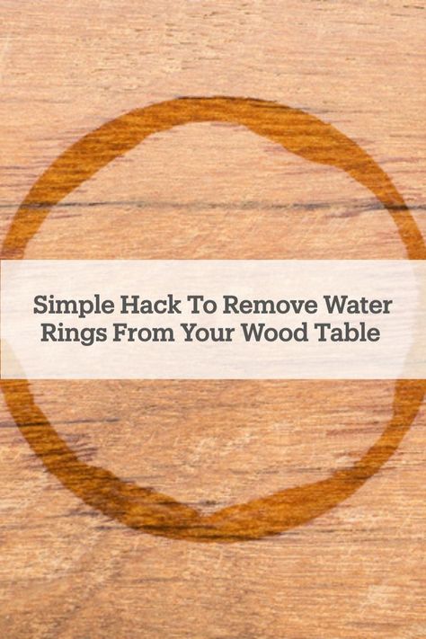 Clean Rings, Water Ring, Water Rings, Wood Tables, Clever Hacks, Cleaning Ideas, Wooden Table, Simple Tricks, Better Homes And Gardens