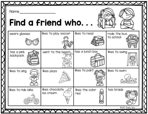 Find A Friend Activity, Start Of The Year Activities, Find A Friend Bingo For Kids, Free Back To School Activities, Find A Friend Who Activity, Transition Day Activities Year 1, First Day Of School Activities 2nd, Grade 1 Activities, Beginning Of Year Activities