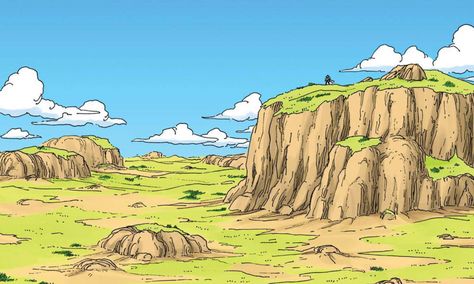 Dragon Ball Landscape, Dragon Ball Background, Wallpapers Scenery, Original Dragon Ball, Ball Background, Lighting Overlays, Landscape Wallpapers, Dbz Manga, Background Landscape