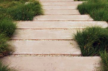 South Pasadena Eclectic - eclectic - landscape - los angeles - June Scott Design Front Yard Meadow, Stepping Stone Pathway, Paver Path, Native Grasses, Stepping Stone Paths, Landscape Pavers, Gravel Landscaping, Lawn Alternatives, Pavers Backyard