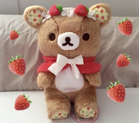 Rilakkuma Plushie, Kawaii Plush, Kawaii Plushies, Phone Stuff, Hello Kitty Items, Kawaii Shop, Cute Stuffed Animals, All Things Cute, Rilakkuma