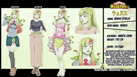 Plant Hero Costume, Bakugou And Uraraka, My Hero Academia Costume, My Hero Academia 2, My Hero Academia Shouto, Hero Costumes, Carnivorous Plants, Nature Plants, Hero Academia Characters