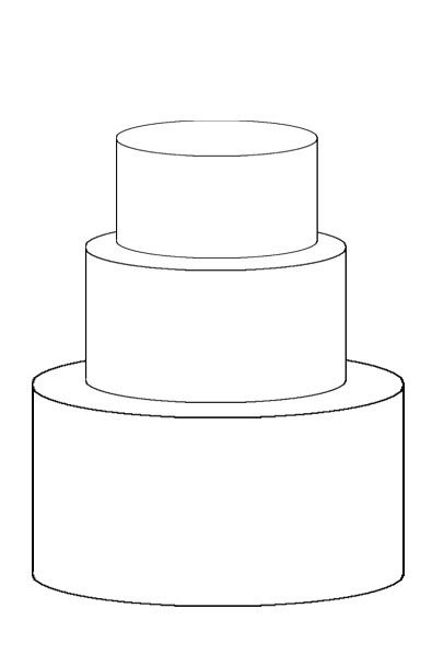 Cut-out wedding cake invitation template | download & print, A template is a magical electronic file that contains the artwork and text for your invitation.… Wedding Cake Template, Cake Templates Printable, Cake Outline, Cake Invitation, Cake Printable, Cake Sketch, Wedding Coloring Pages, Gift Box Cakes, Kids Wedding Activities