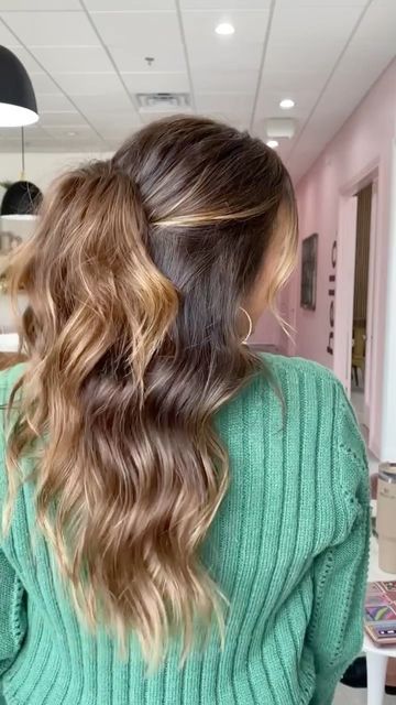 Hairstyle Back To School, Hairitage By Mindy, Curled Hair With Braid, Medium Hair Braids, Easy Hairstyles For Medium Hair, Easy Hair Updos, Braided Ponytail Hairstyles, Hairdos For Curly Hair, New Hairstyle