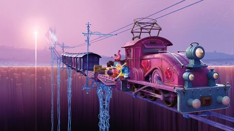 Inside Out Project, Relay Ideas, Movie Inside Out, Inside Out Characters, Pixar Animation, Girl Train, Bing Bong, Train Of Thought, Disney Inside Out