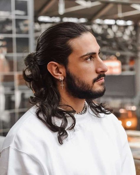 Style Long Thick Hair, Long Thick Hair Men, Men's Long Hairstyles Wavy, Straight Thick Hair, Long Curly Hair Men, Thick Long Hair, Hair Guys, Hair Male, Thick Wavy Hair