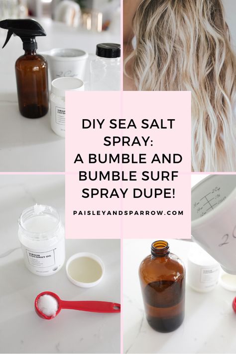 Diy Salt Hair Spray, Saltwater Spray For Hair Diy, Diy Wave Spray Wavy Hair, Diy Spray And Wash, Not Your Mothers Sea Salt Spray Tutorial Beach Waves, Diy Texture Spray For Hair, Homemade Sea Salt Spray For Hair, Diy Salt Spray For Hair, Diy Sea Salt Hair Spray