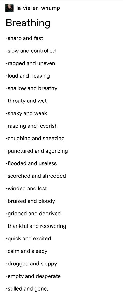 First Sentence Ideas, Other Words For Said Quietly, Wattpad Language, Words To Describe Breathing, Physical Characteristics For Characters, Other Words For Writing, Conflicts For Stories, Book Tittle Ideas, Physical Attributes For Characters