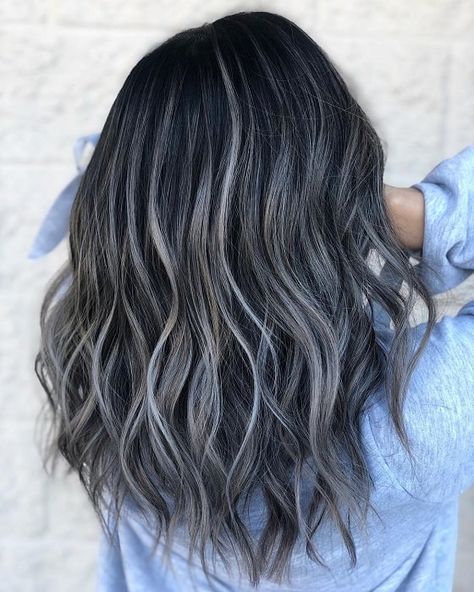 32 Hottest Grey Ombre Hair Colors of 2023 – HairstyleCamp Grey Ombre Hair Short, Black To Grey Ombre Hair, Ash Brown Hair Balayage, Ash Grey Hair, Gray Highlights, Black And Grey Hair, Ombre Hairstyles, Grey Ombre Hair, Grey Curly Hair