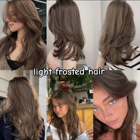 Frosted Hair, Aesthetic Hairstyles, Hair Inspiration Long, Hair Tint, Hairstyles For Layered Hair, Pretty Hair Color, Women's Hairstyles, 90s Hairstyles, Hair Stylies