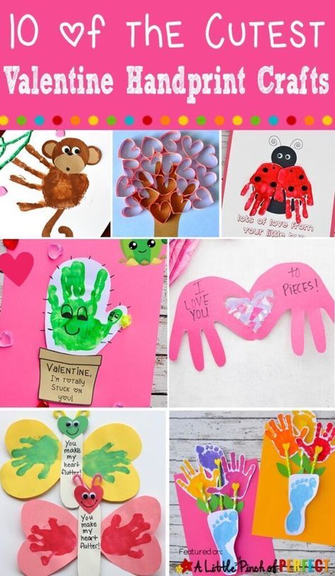 Make homemade Valentine's Day cards with kids with these adorable handprint craft ideas including an "I'm Stuck on You Cactus," a "You Make My Heart Flutter Butterfly," an "Owl Always Love You Owl," and more. These turn out so cute and make a fun keepsake for your loved ones! #valentinesdaycard #valentines #craft #craftsforkids #kidsactivities Valentine Handprint Crafts, Valentine Handprint, Handprint Crafts For Kids, Toddler Valentine Crafts, Valentines Day Cards Diy, Homemade Valentine, Valentines Day Cards Handmade, Valentine Art Projects, Homemade Valentines Day Cards