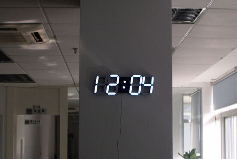 Large Digital Clock for A command center Digital Clock Wall, Freeform Electronics, Gym Clock, Big Digital Clock, Digital Clock Design, Barbershop Decor, Led Digital Clock, Studio Gym, Wall Clock Numbers