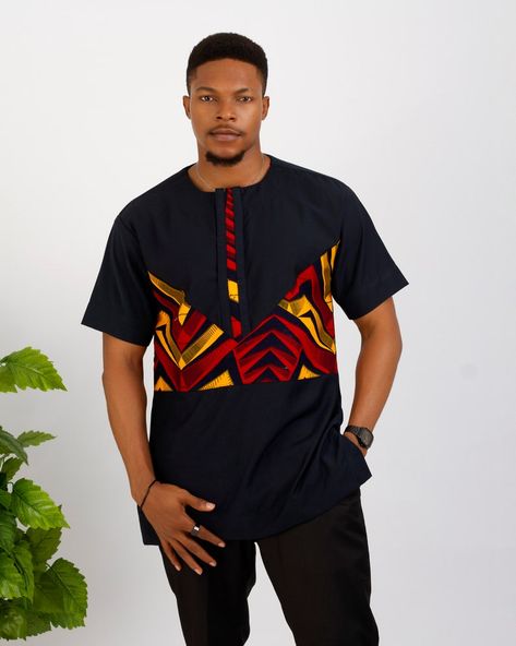 Latest African Men Fashion Design, Ankara Designs For Men, African Men Fashion Shirts, Ankara Shirts For Men, Gents Shirts, African Wear For Men, African Wear Styles For Men, African Print Tops, Latest African Men Fashion