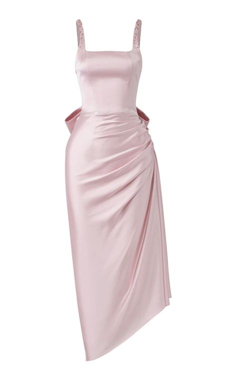 Silk Bow Dress, Satin Dress Outfit Casual, Midi Satin Skirt Outfit, Satin Dress Outfit, Satin Skirt Outfit, Pink Satin Dress, Pink Silk Dress, Chic Dress Classy, Silk Satin Dress