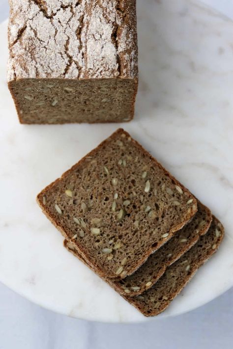 Sourdough Danish Rye Bread (Rugbrød) | True North Kitchen Sourdough Danish, Spelt Sourdough Bread, Danish Rye Bread, Spelt Sourdough, Rye Bread Recipe, Sourdough Rye Bread, Sourdough Rye, Rye Bread Recipes, Simple Eating