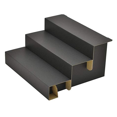 Original Works Knockdown Cardboard Risers 3 Step Display for Jewelry Black W 11.58 in x D 10.04 in x H 5.91 in (Made in Japan) 44-5801 Step Display, Display For Jewelry, Rak Display, Cardboard Display Stand, Tiered Display Shelves, Necklace Jewelry Display, Jewelry Display Organizer, Diy Display, Cardboard Display