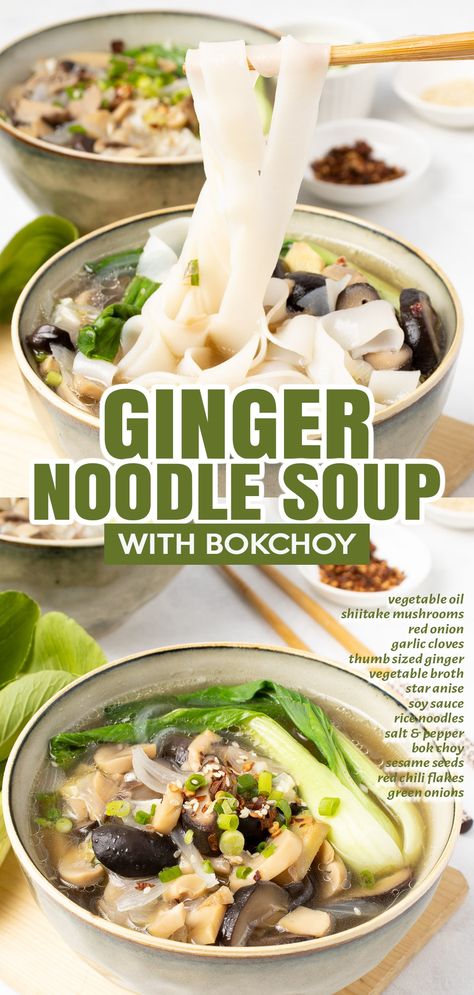 Embrace the cozy vibes with this Ginger Garlic Noodle Soup recipe! Packed with aromatic ginger and garlic, this flavorful broth soothes the soul. Whether you're feeling under the weather or simply craving a comforting meal, this soup is your go-to. Slurp, sip and savor the heartwarming goodness in every spoonful. Get ready to cozy up with a bowl of homemade comfort! #GingerGarlicNoodleSoup #ComfortFood #HomemadeSoups Garlic Noodle Soup, Garlic Noodle, Noodle Soup Recipe, Chicken Rice Soup, Comforting Soup, Hearty Lunch, Hearty Dinner Recipes, Soup Dish, Garlic Noodles