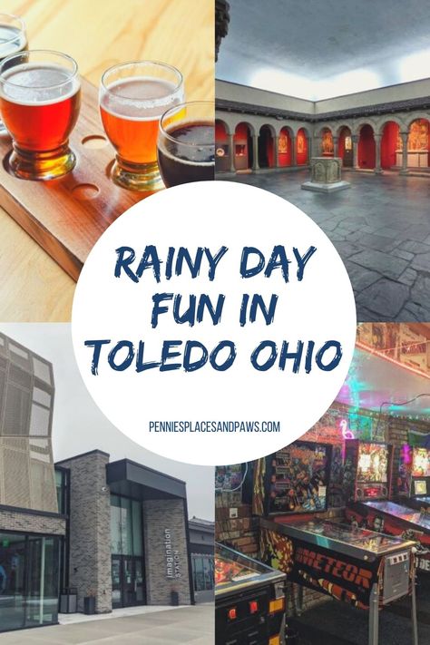 photos of beer tasting, art museum, pinball machines and the outside of Imagination Station in Toledo Ohio Things To Do In Toledo Ohio, Toledo Ohio Things To Do In, Fun Rainy Day Activities, Indoor Things To Do, Glass City, Latin America Travel, Instagram Places, Ohio Travel, Fun Winter Activities