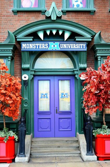 Monsters University | Walt Disney Adventure - Anaheim - Cali… | Flickr Room Door Ideas, Monsters Inc Doors, Monster University Party, Disney Monsters Inc, Monsters Inc University, Monster Inc Birthday, Dik Dik, Disney Monsters, Disney World Magic Kingdom