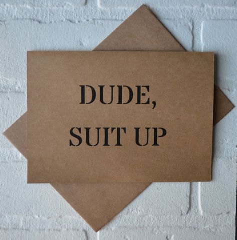 Dude SUIT UP card will you be our USHER card funny groomsman cards wedding party cards bridal party Be My Groomsman Card, Bride Maids, Groomsman Card, Junior Groomsmen, Groomsman Proposal, Man Card, Envelope Printing, Be My Groomsman, January Wedding