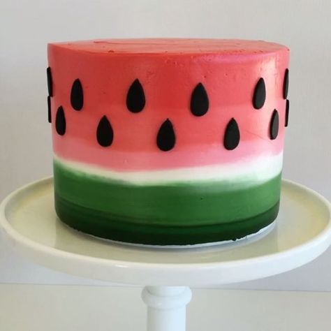 Pin for Later: Watching These Cake Decorating Videos Is the Most Satisfying Thing You'll Do All Day Watermelon Watermelon Theme Cake, Watermelon Theme, Fruits Decoration, Watermelon Cake, Brownie Desserts, Buttercream Filling, Decorating Videos, Summer Cakes, Oreo Dessert