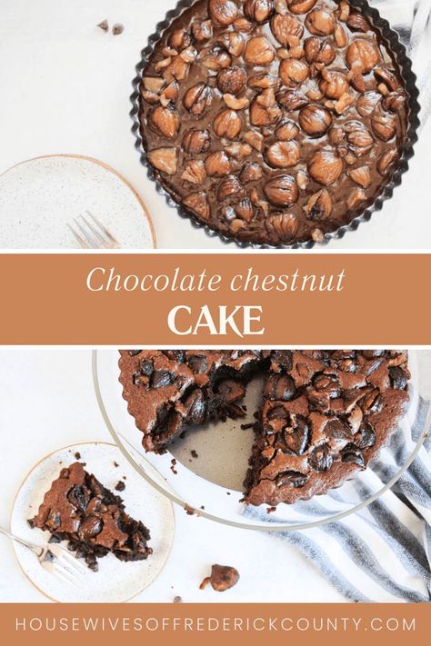 easy chocolate chestnut cake recipe Chestnut Recipes Desserts, Chestnut Cake Recipe, Chestnut Cake, Cherry Pineapple Dump Cake, Chestnut Recipes, Seasonal Desserts, Tasty Dessert, Healthy Sweet Treats, Dessert Lover