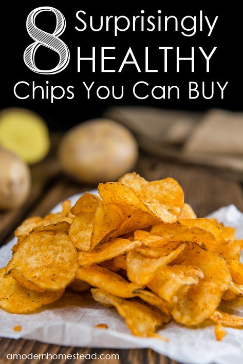 8 surprisingly healthy chip options that you can just buy! Forget making your own, these chips are perfect just the way they are! Chip Alternative, Healthy Chip Alternative, Organic Chips, Einkorn Recipes, Healthy Chips, Healthy Potatoes, Protein Chips, Best Chips, Hot Chip