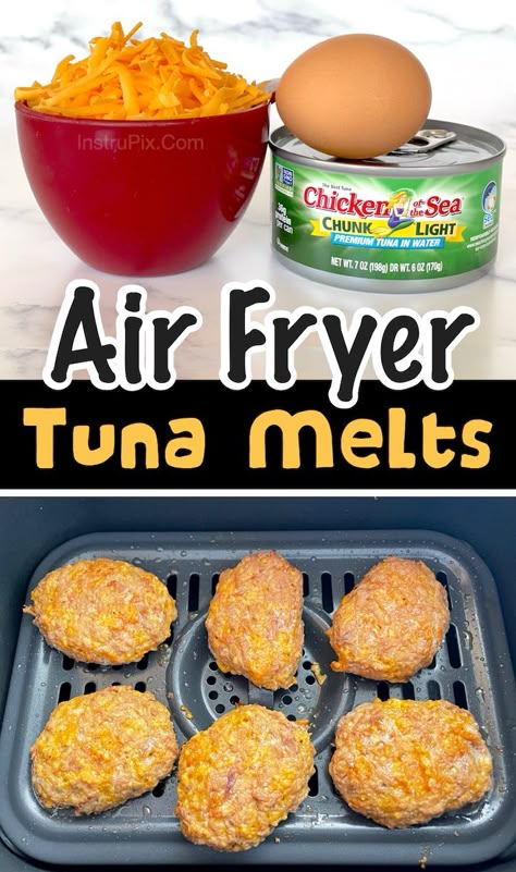 Air Fryer Tuna Melts (Easy Low Carb Recipe) Air Fryer Tuna, New Air Fryer Recipes, Air Fryer Oven Recipes, Low Carb Recipe, Air Fry Recipes, Meals Easy, Tuna Melts, Easy Air Fryer, Air Fryer Dinner Recipes