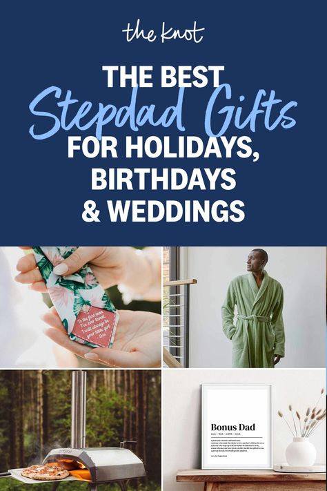 Father's Day Gifts for Your Stepdad + Holiday Gifts for Your Stepdad + Birthday Gifts for Your Stepdad + Wedding Gifts for Your Stepdad -- See more gifts for stepdads on The Knot! Stepdad Christmas Gifts, Step Fathers Day Gifts Ideas, Gift Ideas For Stepdad, Christmas Gifts For Step Dad, Gifts For Stepdad, Stepdad Gifts, New Mom Gifts, 76th Birthday, Dad Wedding Gift