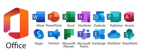 Vector microsoft office 365 excel powerp... | Premium Vector #Freepik #vector #microsoft-icon #excel #technology #line-application Microsoft Office Icon, Office 365 Icon, Microsoft Icon, Bali Poses, 10 Meaning, Microsoft Icons, Word Template Design, Office Icon, Microsoft Office 365