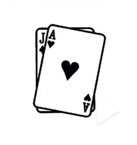 Simple Card Tattoo, Playing Card Tattoo Ideas, Joker Card Tattoo, Cards Tattoo, Playing Card Tattoos, Dice Tattoo, Stick Poke Tattoo, American Traditional Tattoo Ideas, Traditional Tattoo Ideas