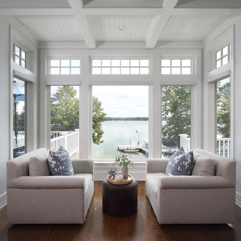 Anne Frentzel Interiors on Instagram: “Anyone other midwesterners not amused by the snow we woke up to? Hoping for sunshine and green trees to appear soon but for now we’ll just…” Dining Room Bench Seating, Window Designs, Room Bench, Coastal House, Not Amused, Cape House, Bench Seating, Dining Room Bench, Vacation Homes