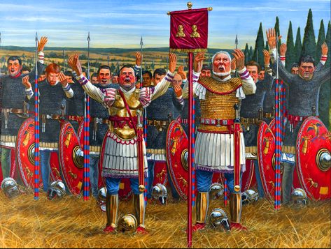 Late-Roman legionaries praying before a battle Byzantine Army, Sol Invictus, Roman Legionary, Roman Armor, Roman Army, Roman Warriors, Historical Warriors, Roman Legion, Eastern Roman