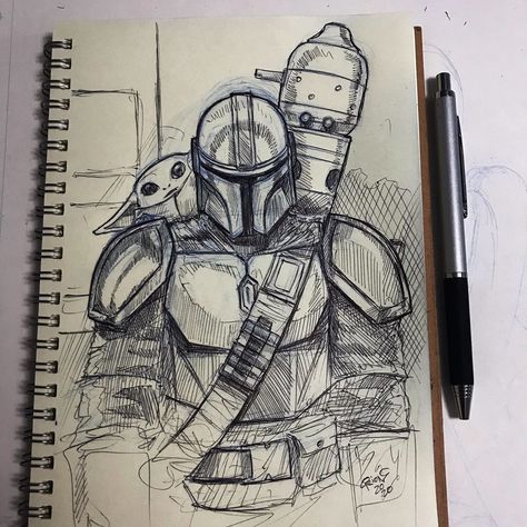 Mandalorian Sketch, Star Wars Art Drawings, Disney Drawing, S Drawing, Star Wars Painting, Star Wars Drawings, Star Wars Concept Art, Star Wars 2, Star Wars Wallpaper