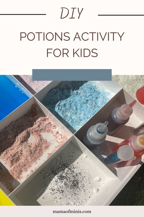 DIY Potion Activity for Kids How To Make Potions, Diy Potions, Potions For Kids, Potion Making, Winter Crafts Preschool, Magical Potion, Potions Recipes, Preschool Crafts Fall, Halloween Potion