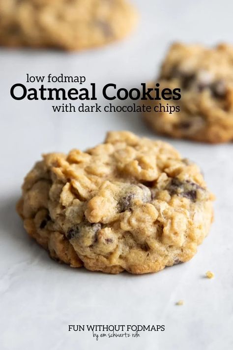 Low Fodmap Biscuits, Low Fodmap Oatmeal Cookies, Low Fodmap Oatmeal Recipes, Low Fodmap Chocolate Chip Cookies, Fodmap Cookie Recipe, Low Fodmap Baked Oatmeal, Low Fodmap Muffins Recipes, Low Fodmap Cookie Recipes, Low Fodmap Baking Recipes