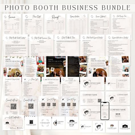 PHOTO BOOTH BUSINESS Bundle. Photo Booth Contract Template. Photo Booth Flyer. 360 Photo Booth Business Cards. Photo Booth Logo Template by MindfulPlanningPages on Etsy 360 Photo Booth Business, Photobooth Logo, Photo Booth Logo, Photobooth Business, 360 Photobooth, Photo Booth Business, 360 Photo Booth, 360 Photo, Bridal Expo