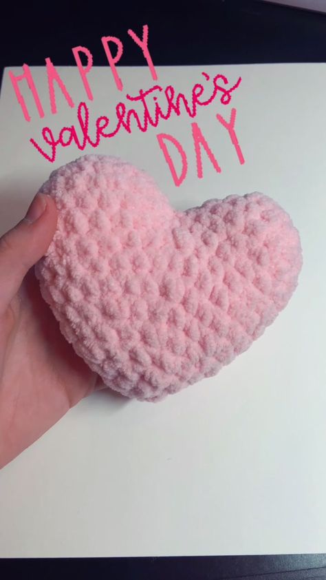 Heart Plush, Heart Crochet, Crochet Heart, Heart Love, Happy Valentines, Have A Great Day, Happy Valentines Day, Happy Valentine, Crochet Hats