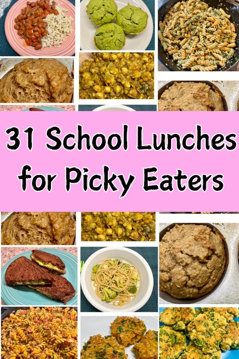 If you're looking for school lunch ideas for picky eaters, then this list is for you. The best part is that they're all vegetarian so you know your kids will be getting a lot of vegetables. Toddler Meals Lunch, School Lunch Ideas For Picky Eaters, Kids Healthy Lunches, Easy Healthy Kids Meals, Lunch Recipes For Kids, Lunch Ideas For Picky Eaters, Easy Toddler Lunches, Toddler Lunch Recipes, Finger Foods For Kids