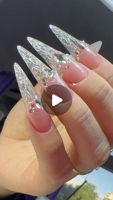 Pearl Thread Nails, Nails Cristales, Cristal Nails, Clear Nails, Base Coat, Top Coat, Pearl Beads, Nail Design, Nail Inspo