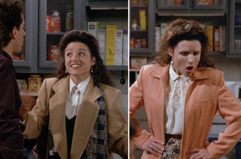 Why Seinfeld's Elaine Benes Is My Style Goddess Elaine Costume, Seinfeld Outfits, Elaine Benes Outfits, Elaine Seinfeld, Seinfeld Style, Zombie Couple Costume, Seinfeld Elaine, Elaine Benes, 70s Inspired Outfits