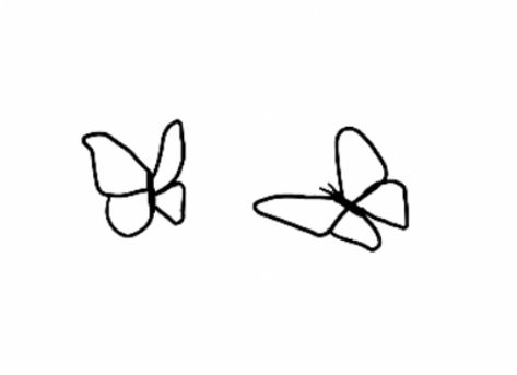 Butterfly Outline Tattoo Stencil Drawing of two butterflies Easy Tattoo Stencils Outline For Women, Basic Butterfly Tattoo, Butterfly Stick And Poke, Small Tattoo Outlines, Outline Tattoo Stencil, Small Outline Tattoos, Easy Line Tattoos, Tattoo Ideas Outline, Butterfly Outline Tattoo