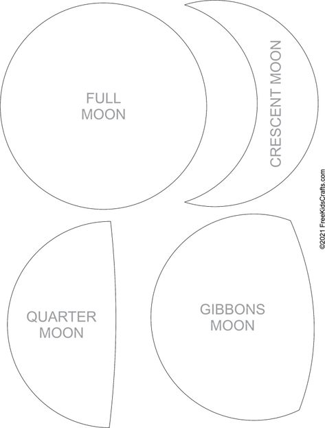 Moon Craft Felt Moon Pattern, Moon Template Free Printable, Moon Sewing Pattern, Sky Templates, Applique Templates Free, Moon Phase Project, Moon Template, Felt Patterns Free, Moon Craft